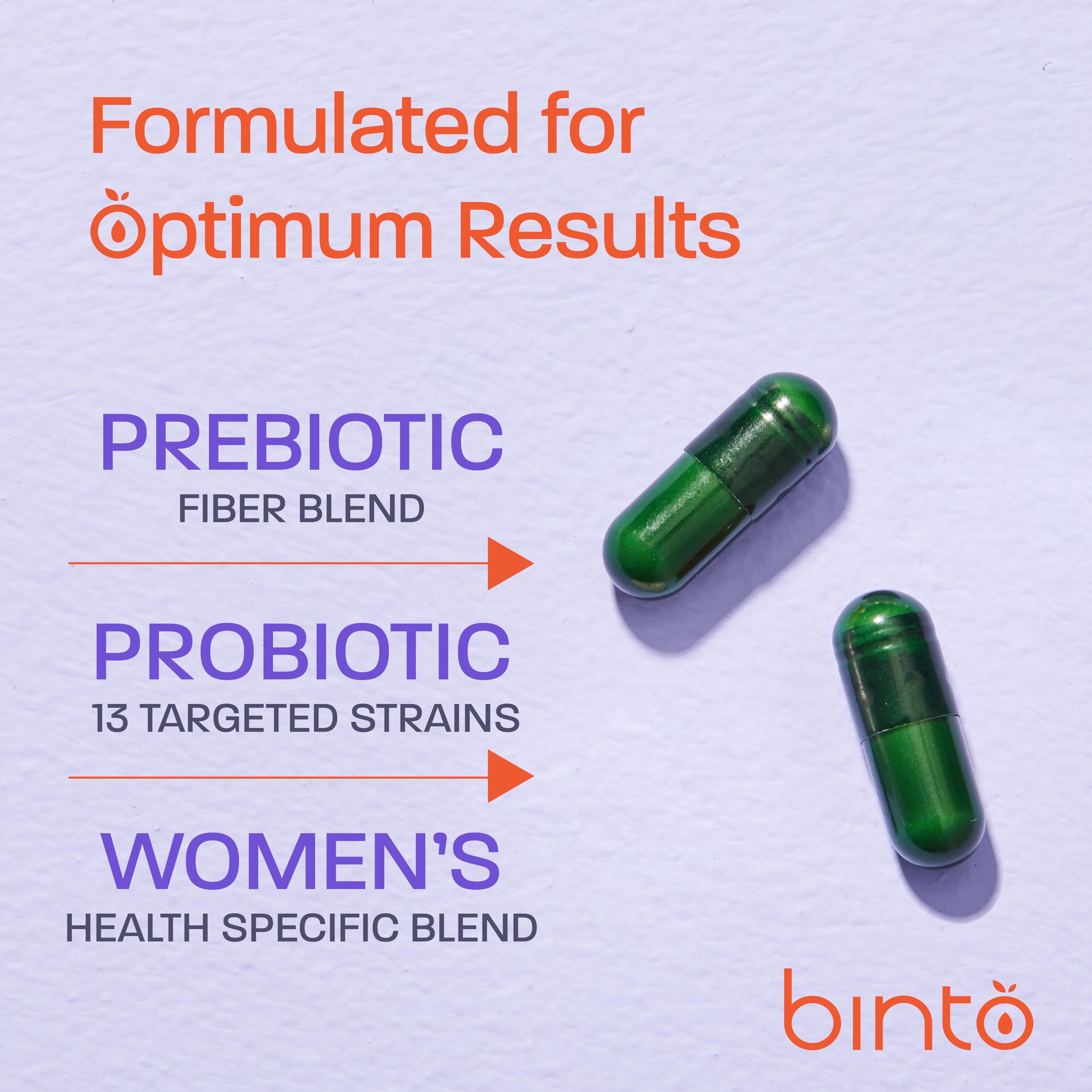 Binto Reset synbiotic use: taking one capsule daily beside water.
