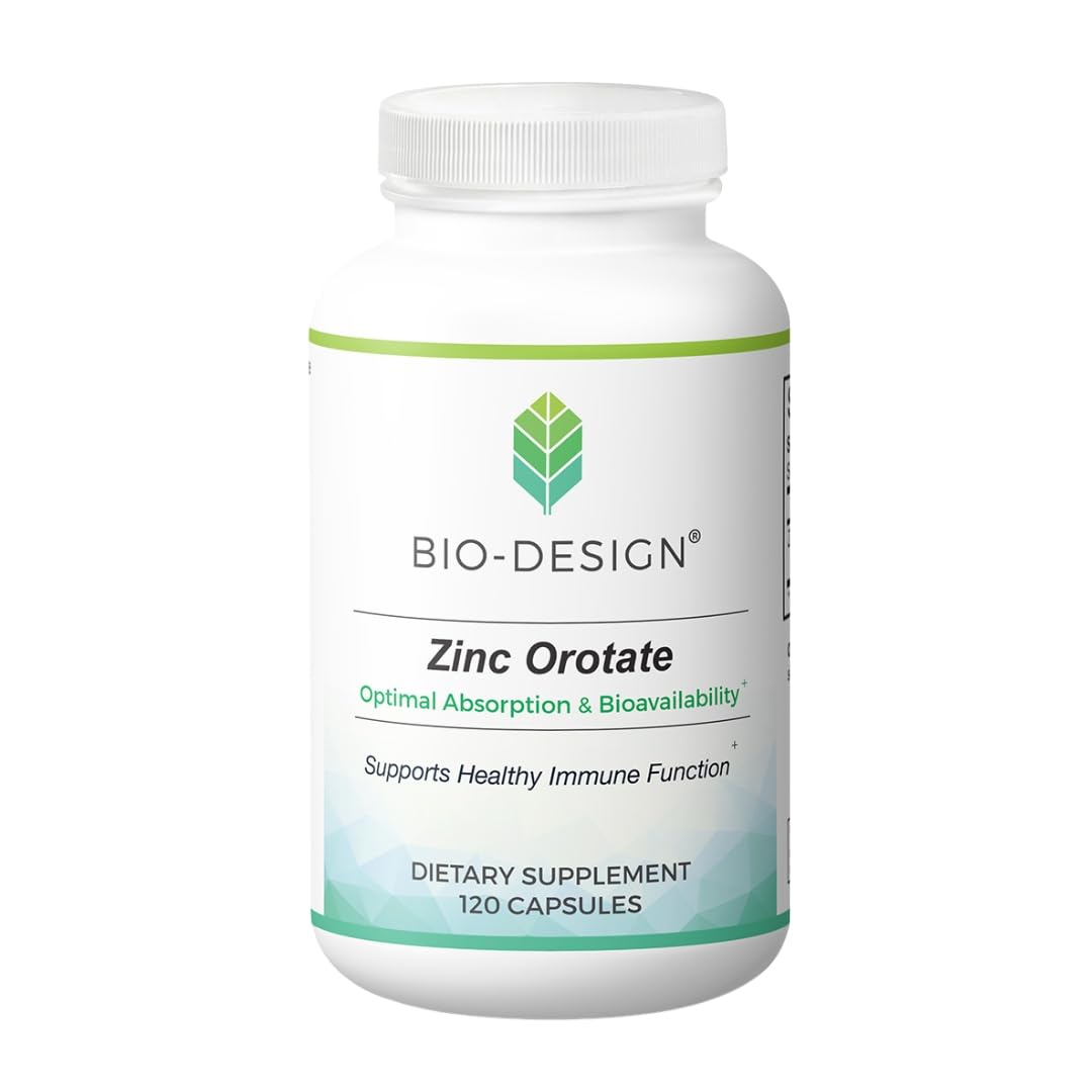 Bio-Design Zinc Orotate bottle for easy daily immune support