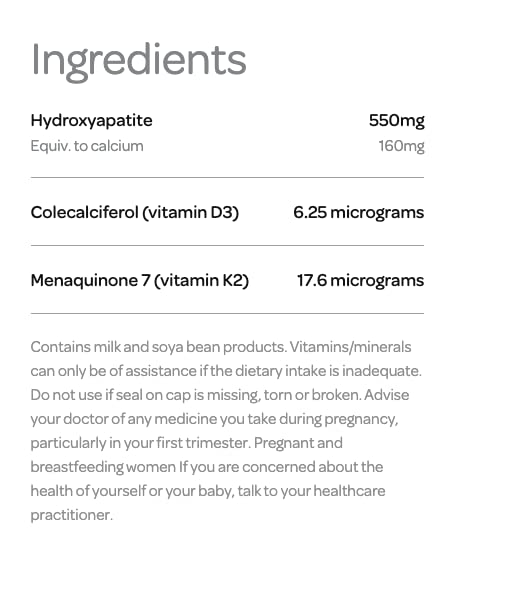 Bio Island Milk Calcium Bone Care with D3 and K2 for absorption.