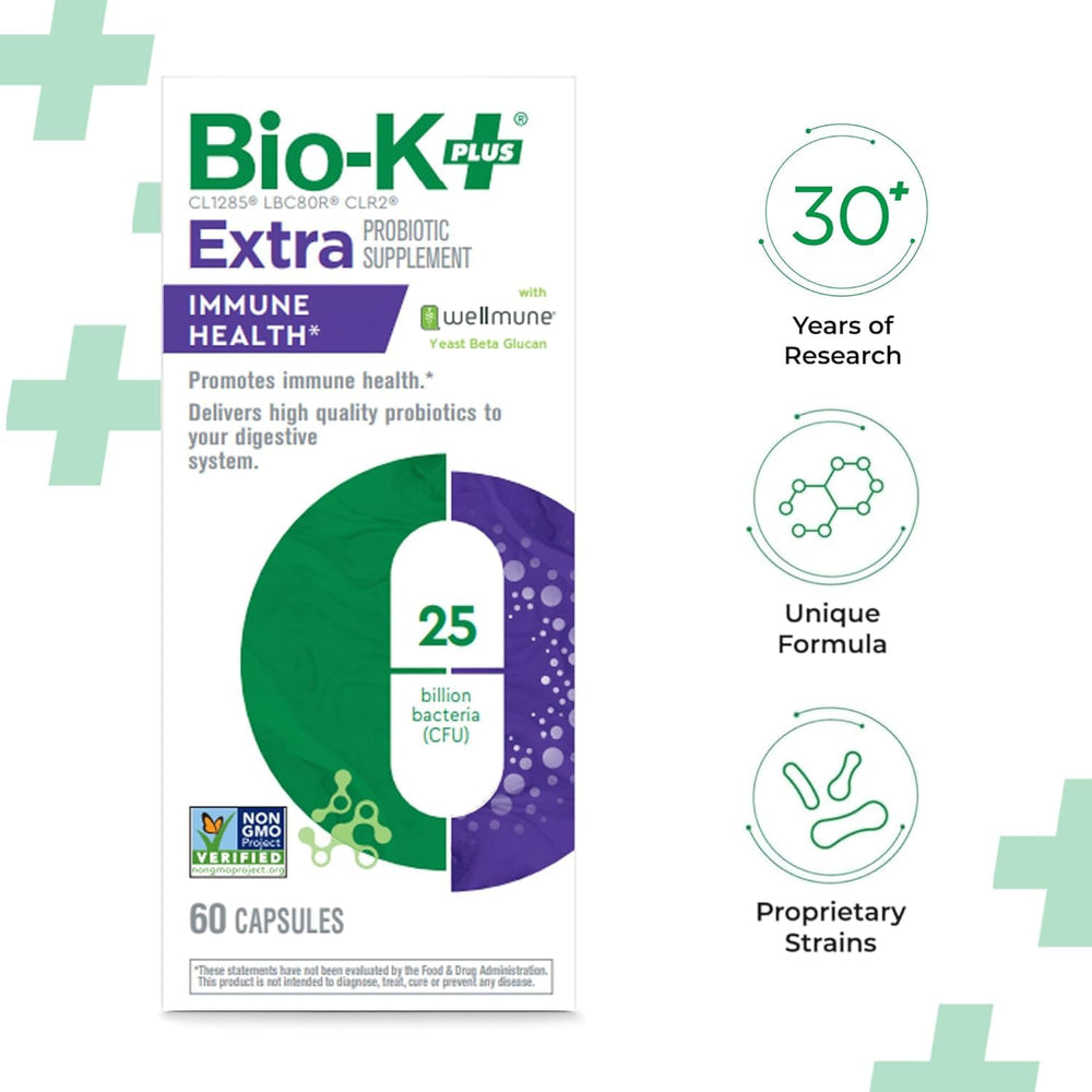 Bio-K+ 25 billion CFU per serving graphic indicating potency