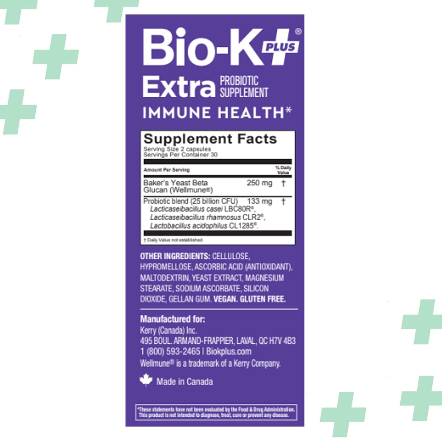 Bio-K+ made in USA seal on packaging