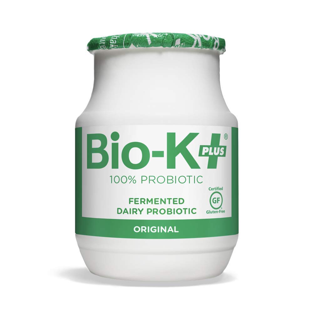 Bio-K Plus Original bottle front shows ready-to-drink probiotic for daily gut support.