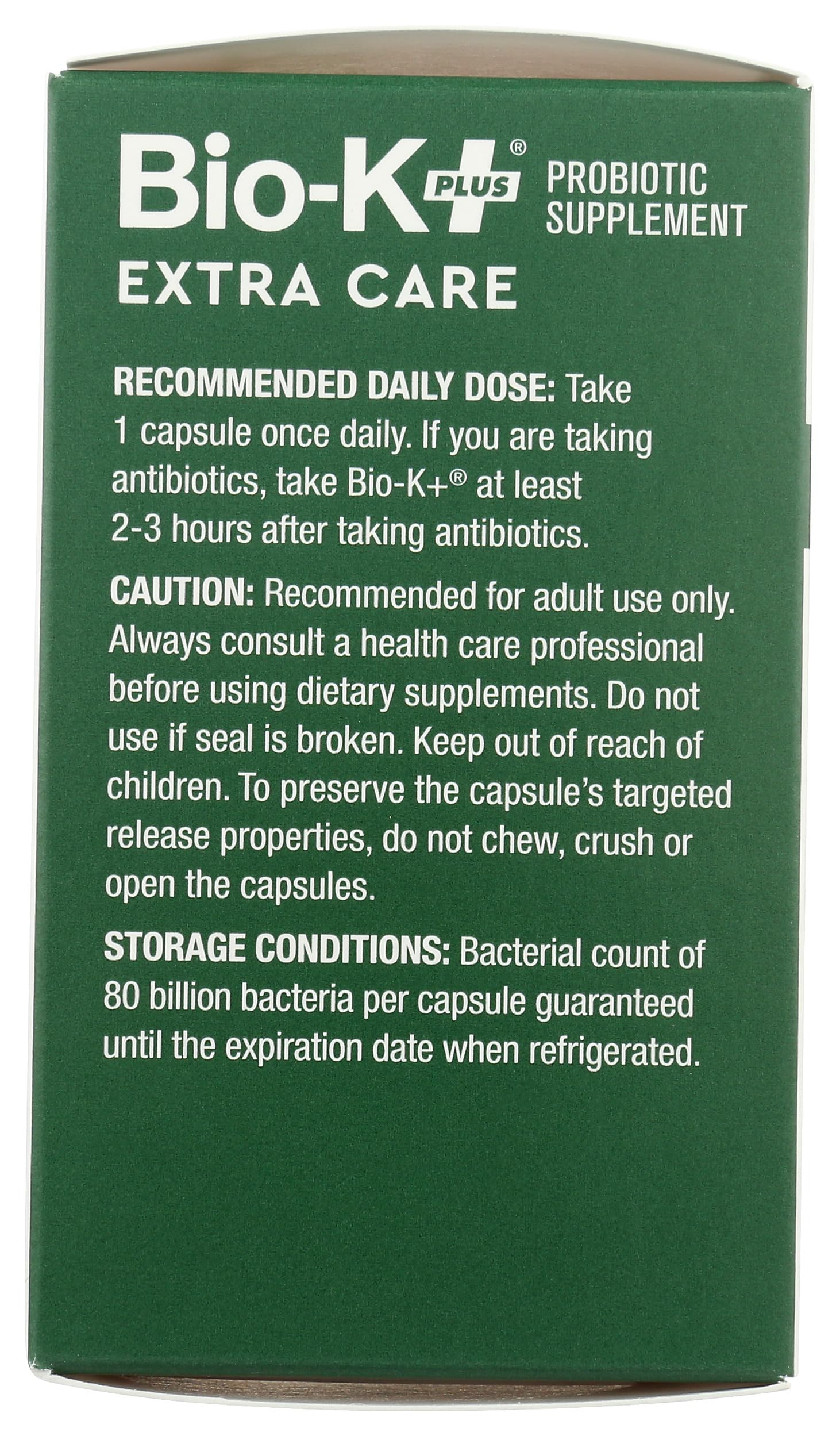 Bio-K Plus triple-strain probiotic highlights gut microbiome support.