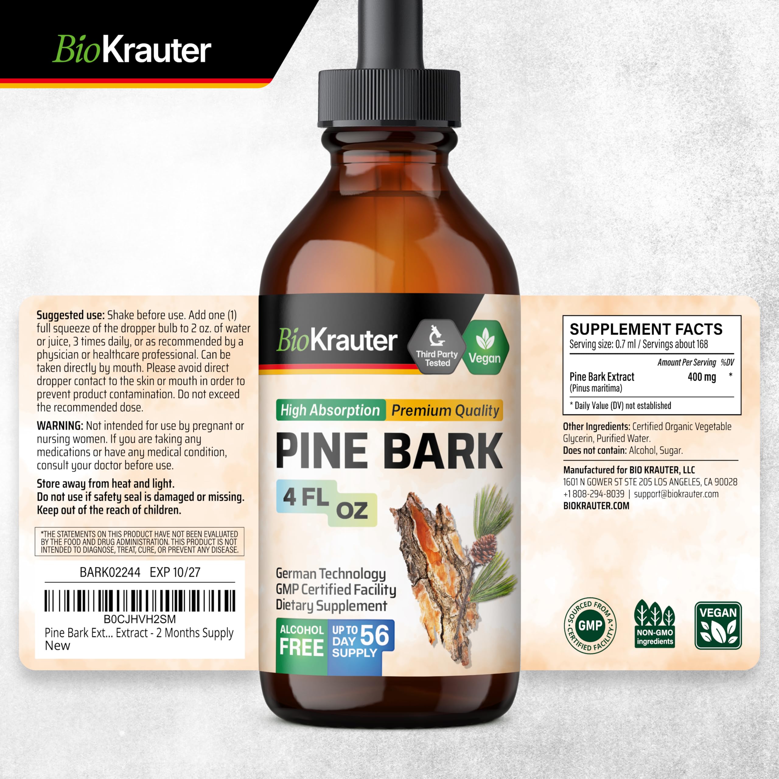 BIO KRAUTER Antioxidant-rich drops for everyday wellness.