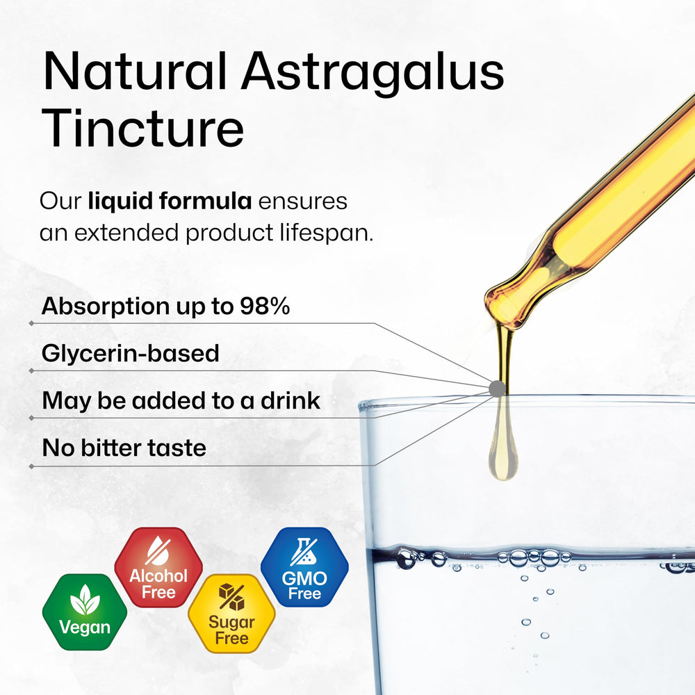 Close-up of BIO KRAUTER Astragalus tincture bottle packaging