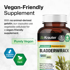 BIO KRAUTER bladderwrack capsules with water promotes simple dosing