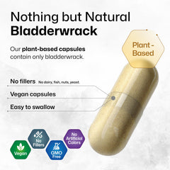 BIO KRAUTER bladderwrack label highlights natural GMO free ingredients