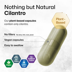 BIO KRAUTER Cilantro Leaf Extract label, two-ingredient clean formula.