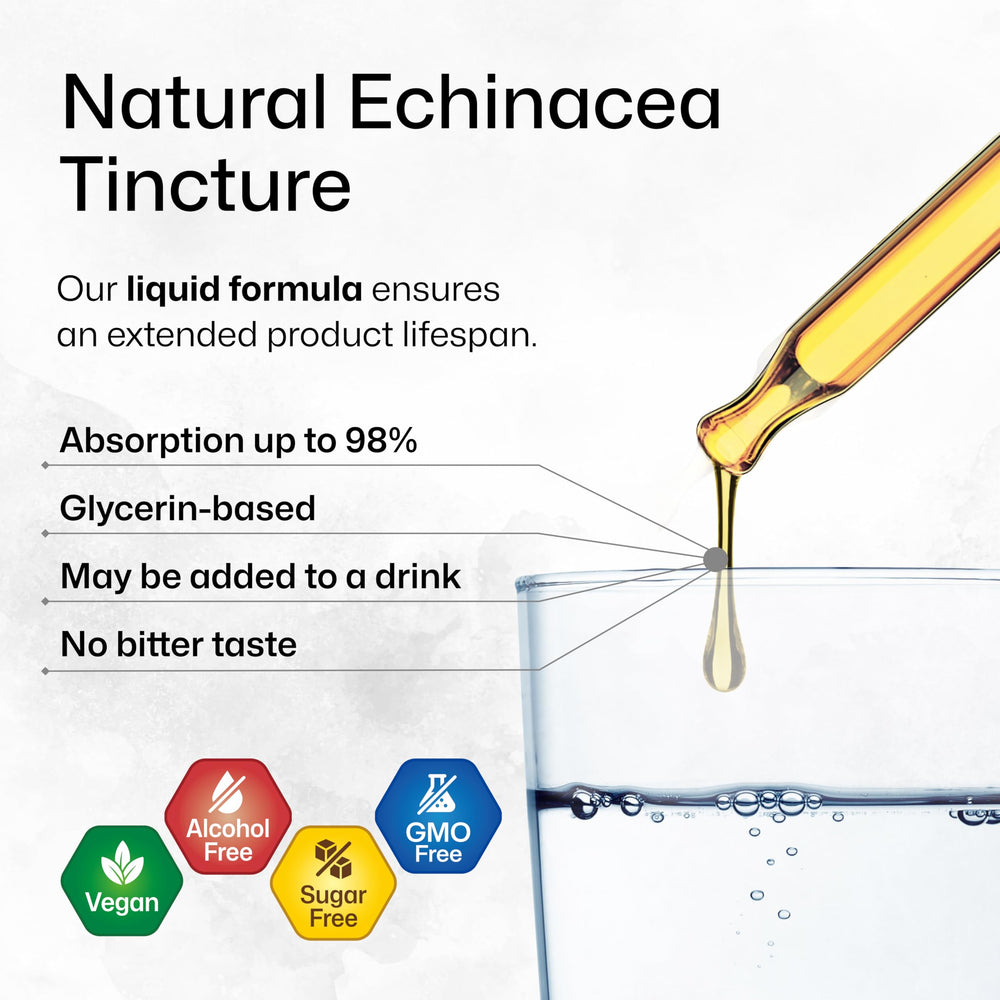 Dropper dispensing BIO KRAUTER Echinacea Drops for precise servings.