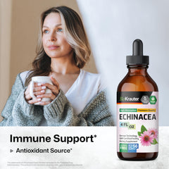 Pour BIO KRAUTER Echinacea Drops into water for easy daily dosing.