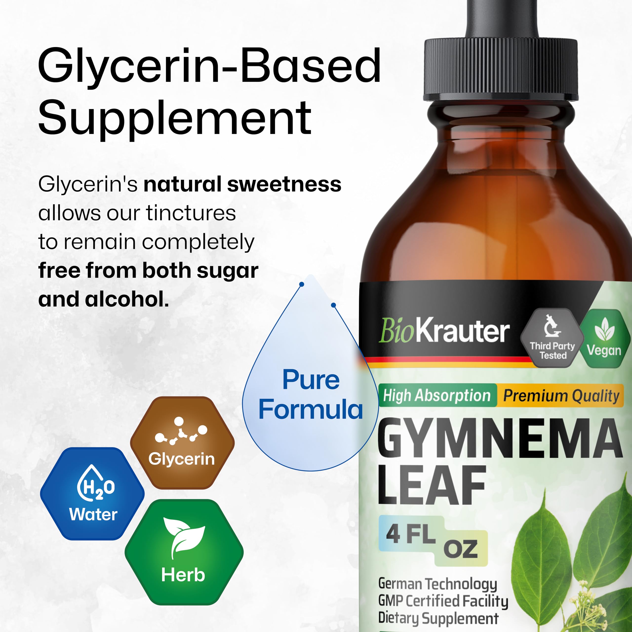 USA-made BIO KRAUTER Gymnema Sylvestre with globally sourced ingredients