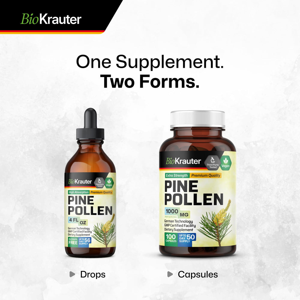BIO KRAUTER Pine Pollen Capsules easy-to-use daily dosage