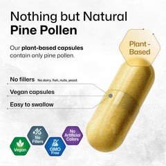 BIO KRAUTER Pine Pollen Capsules vegan capsules with vegetable cellulose