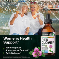 BIO KRAUTER Red Clover ingredients list highlights minimal three-ingredient formula