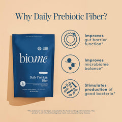 Bio.me Daily Prebiotic Fiber Powder in coffee, blends smoothly for daily fiber intake.