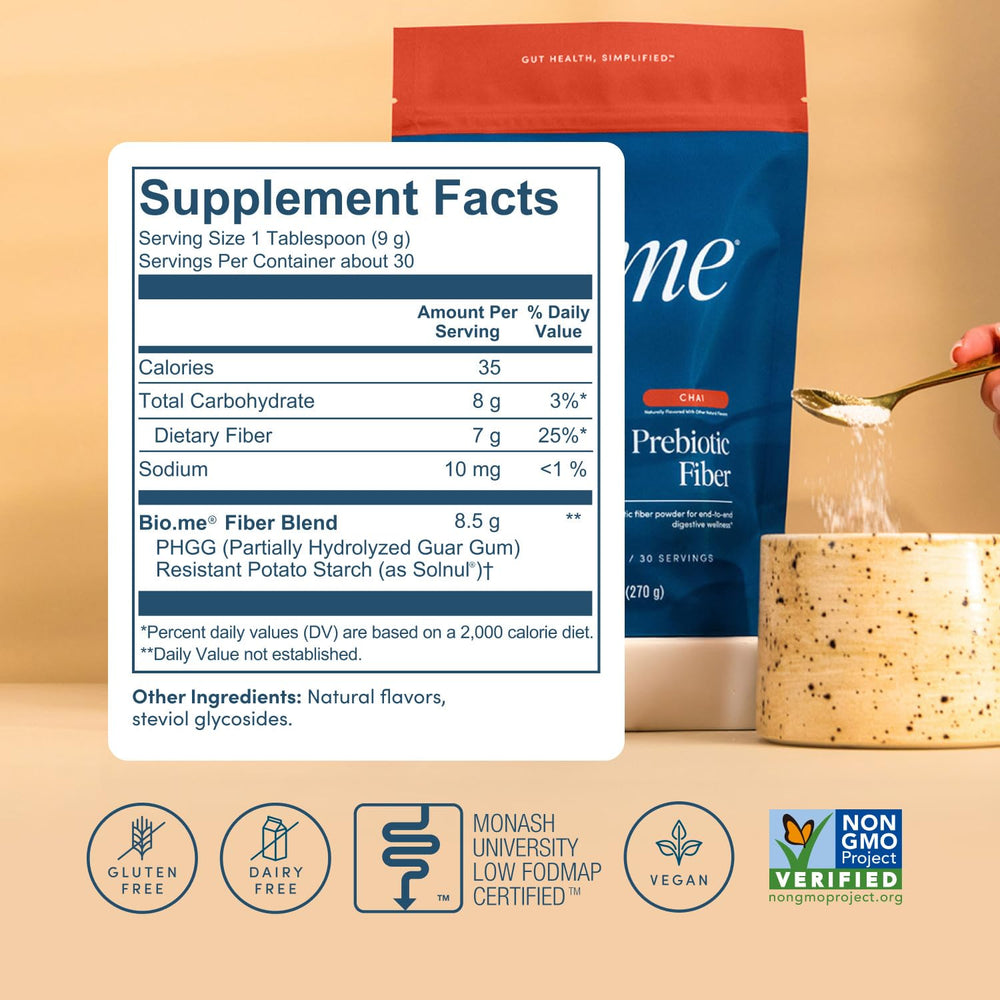 Fiber powder added to a smoothie for seamless daily use