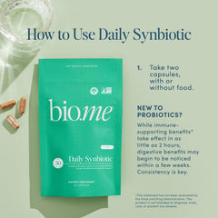 Bio.me Synbiotic for men and women highlighting inclusive gut health benefits
