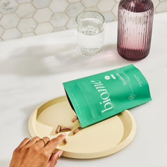 Bio.me Synbiotic with third party testing seal communicates quality