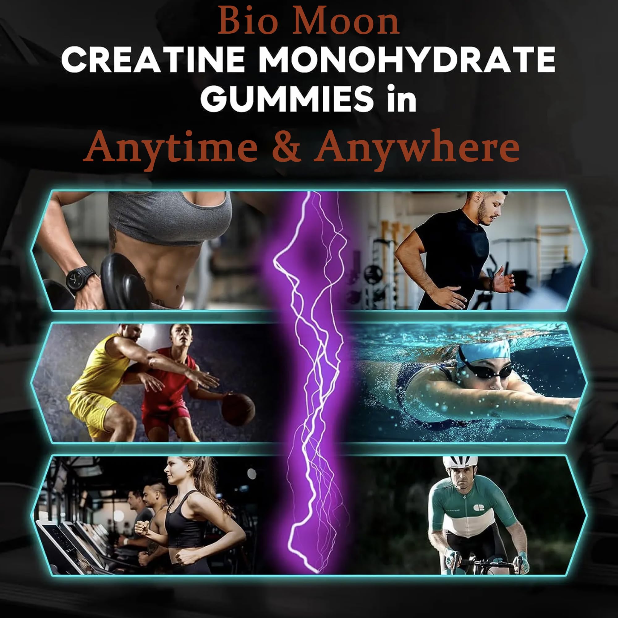 Bio Moon Creatine Gummies vegan formula supports gluten-free, non-GMO lifestyle.