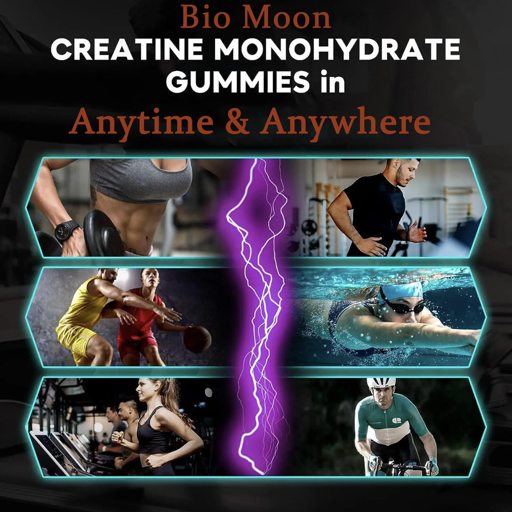 Bio Moon Creatine Gummies vegan formula supports gluten-free, non-GMO lifestyle.