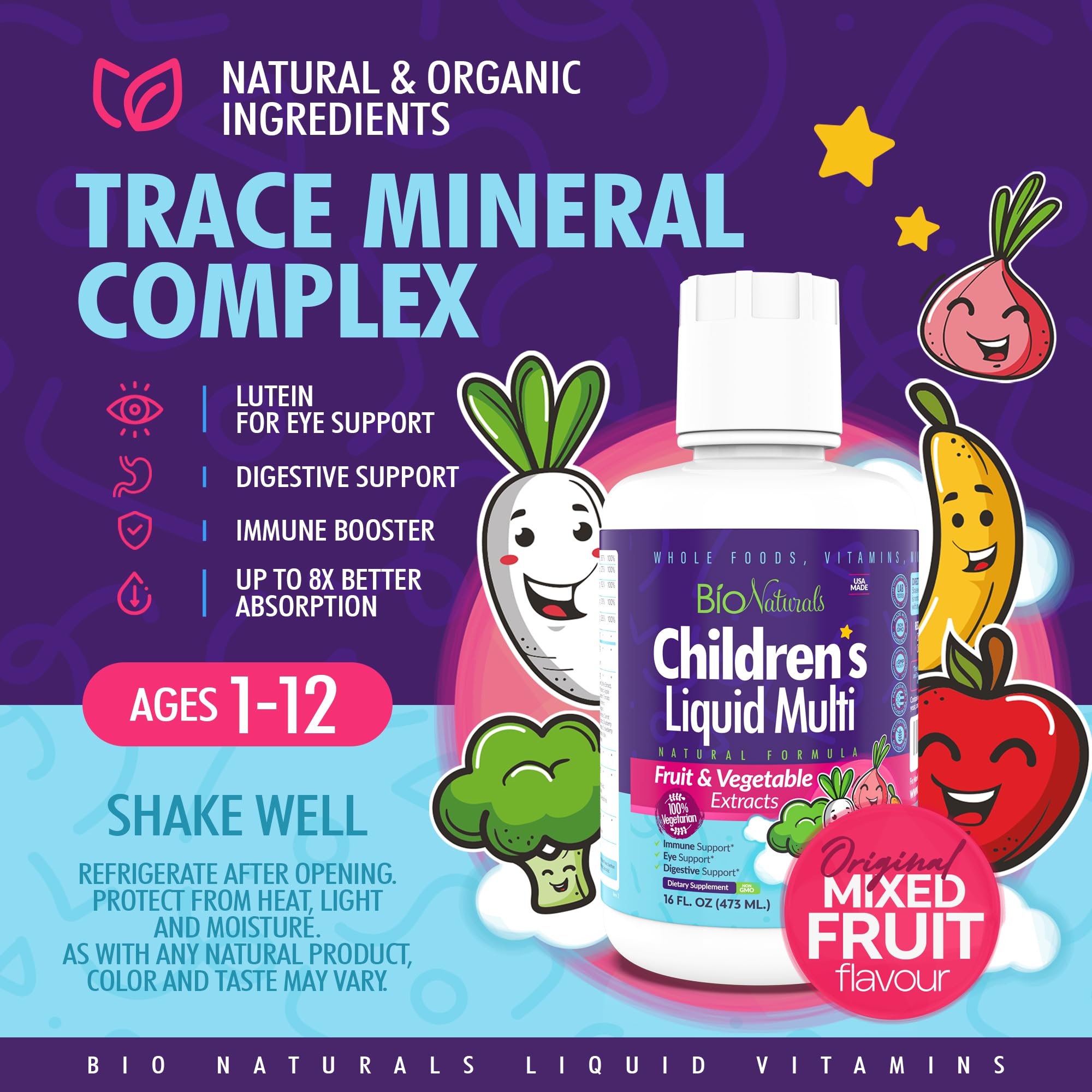 Bio Naturals Organic Folate and lutein support for growth and eye health.