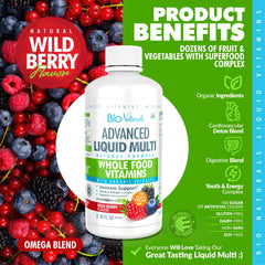 Bio Naturals liquid multivitamin measure spoon for simple daily servings.