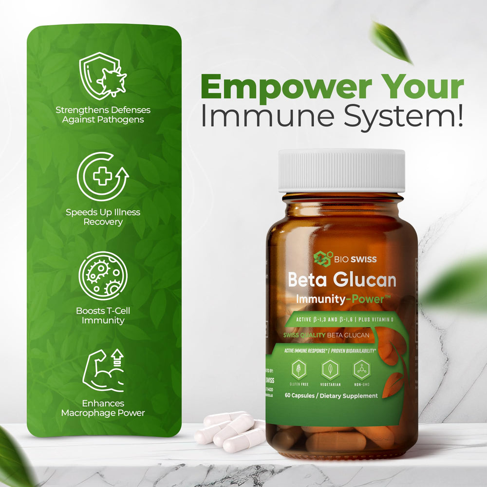 Bio Schwiiz Beta Glucan Immunity Power daily dose usage on empty stomach.