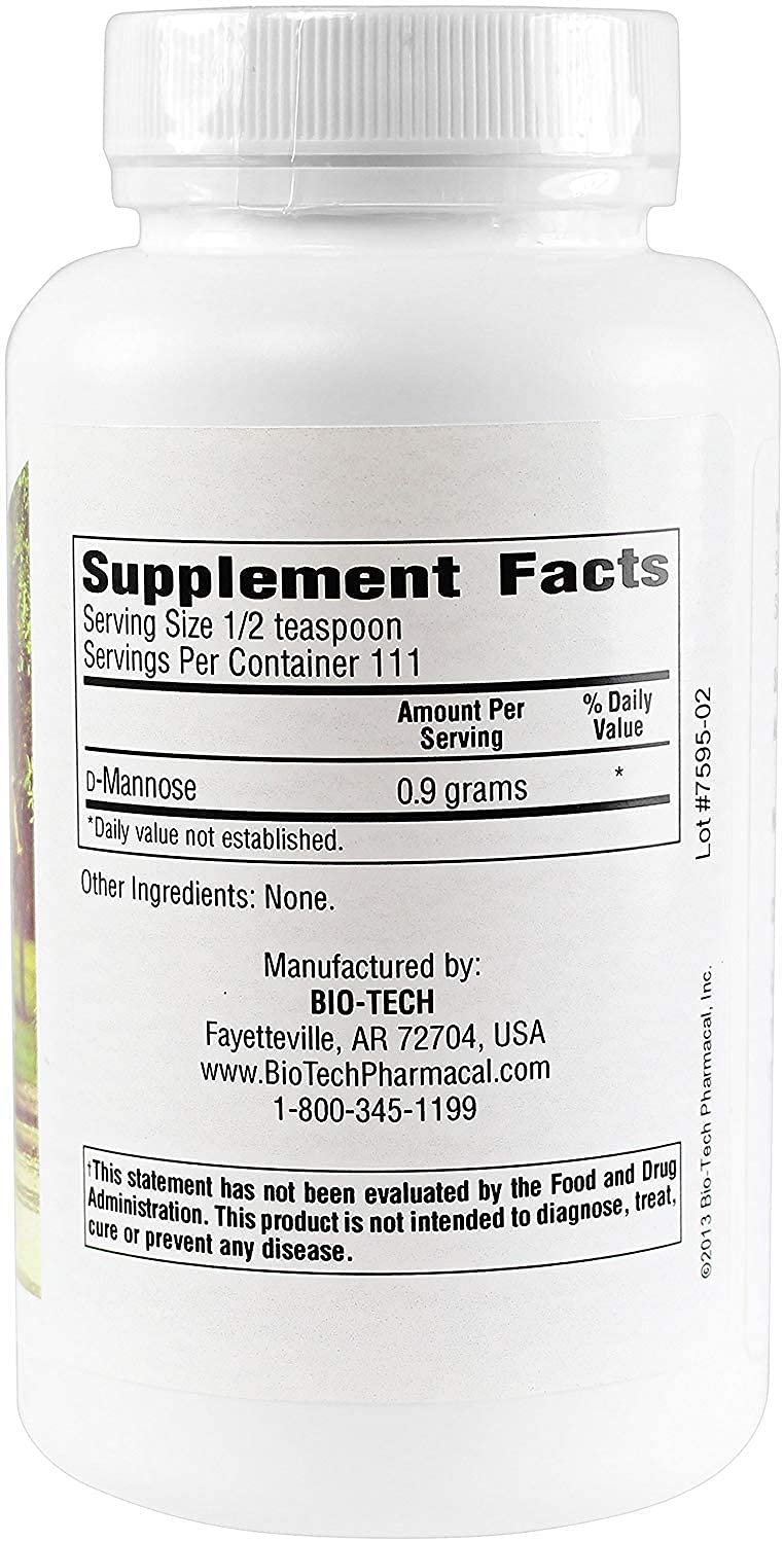 Bio-Tech Pharmacal D-Mannose powder with scoop for easy daily use