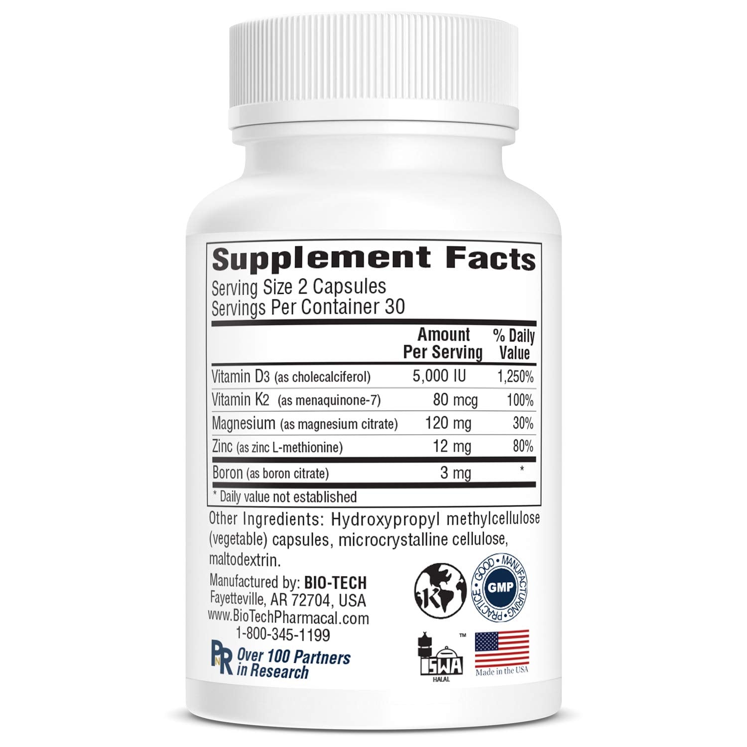 Studio scene with Bio-Tech Pharmacal D3 Plus bottle suggesting an easy wellness routine.