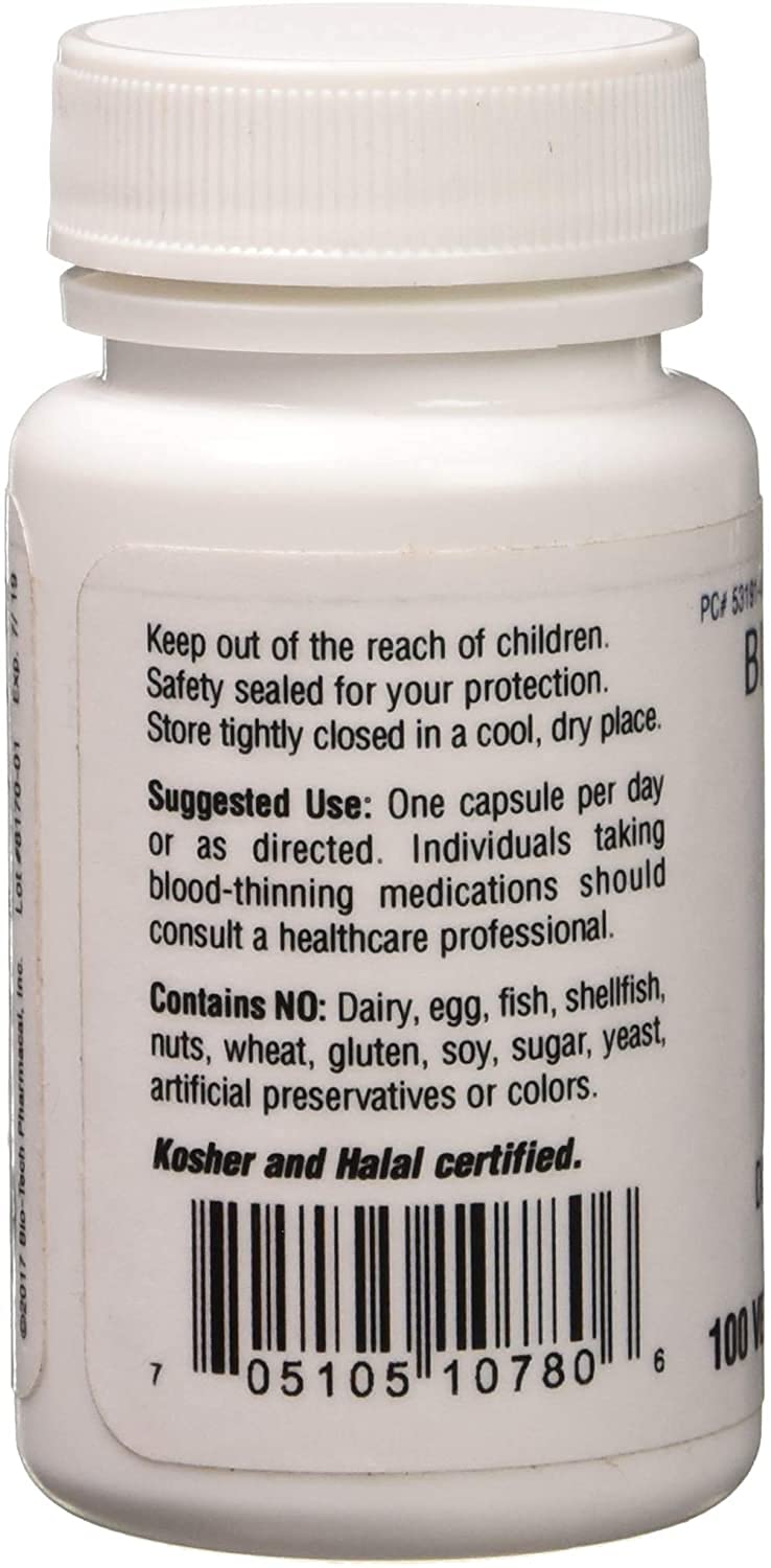 Bio-Tech Pharmacal MK-7 capsules close-up highlights vegan, natural Vitamin K2 formula