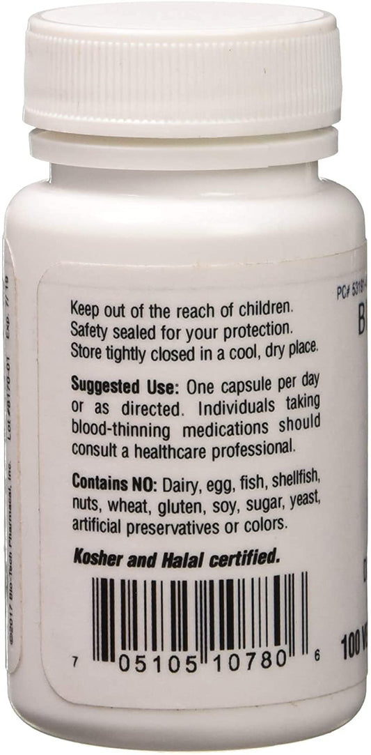 Bio-Tech Pharmacal MK-7 capsules close-up highlights vegan, natural Vitamin K2 formula