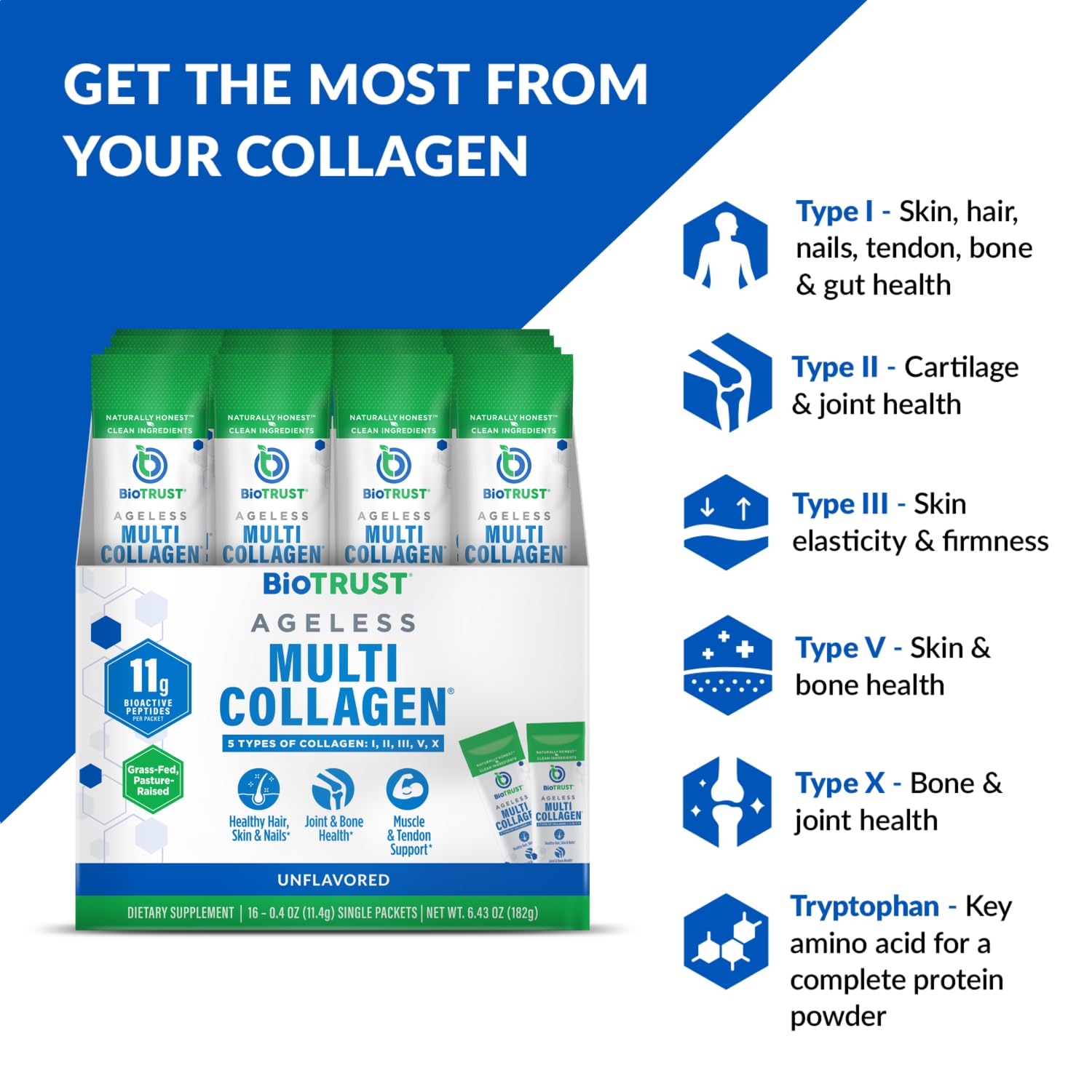 Kitchen scene featuring BioTrust Ageless Multi Collagen on the counter