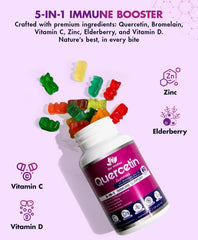 BIO VITALICA Quercetin Gummies two gummies on hand for daily routine.