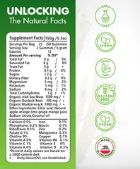 BIO VITALICA Sea Moss Gummies close-up of chewy gummies with fruity flavors.