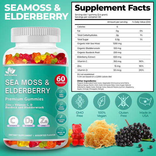 BIO VITALICA gummies closeup highlighting chewy texture and immune-friendly nutrients.