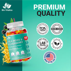 BIO VITALICA Sea Moss Gummies immune-support concept with vitamins included
