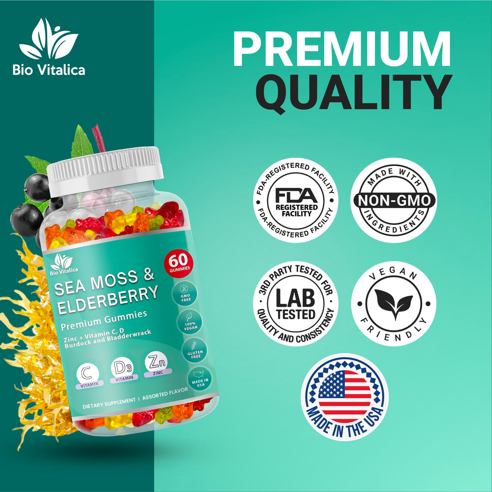 BIO VITALICA gummies poured into glass for quick daily intake.