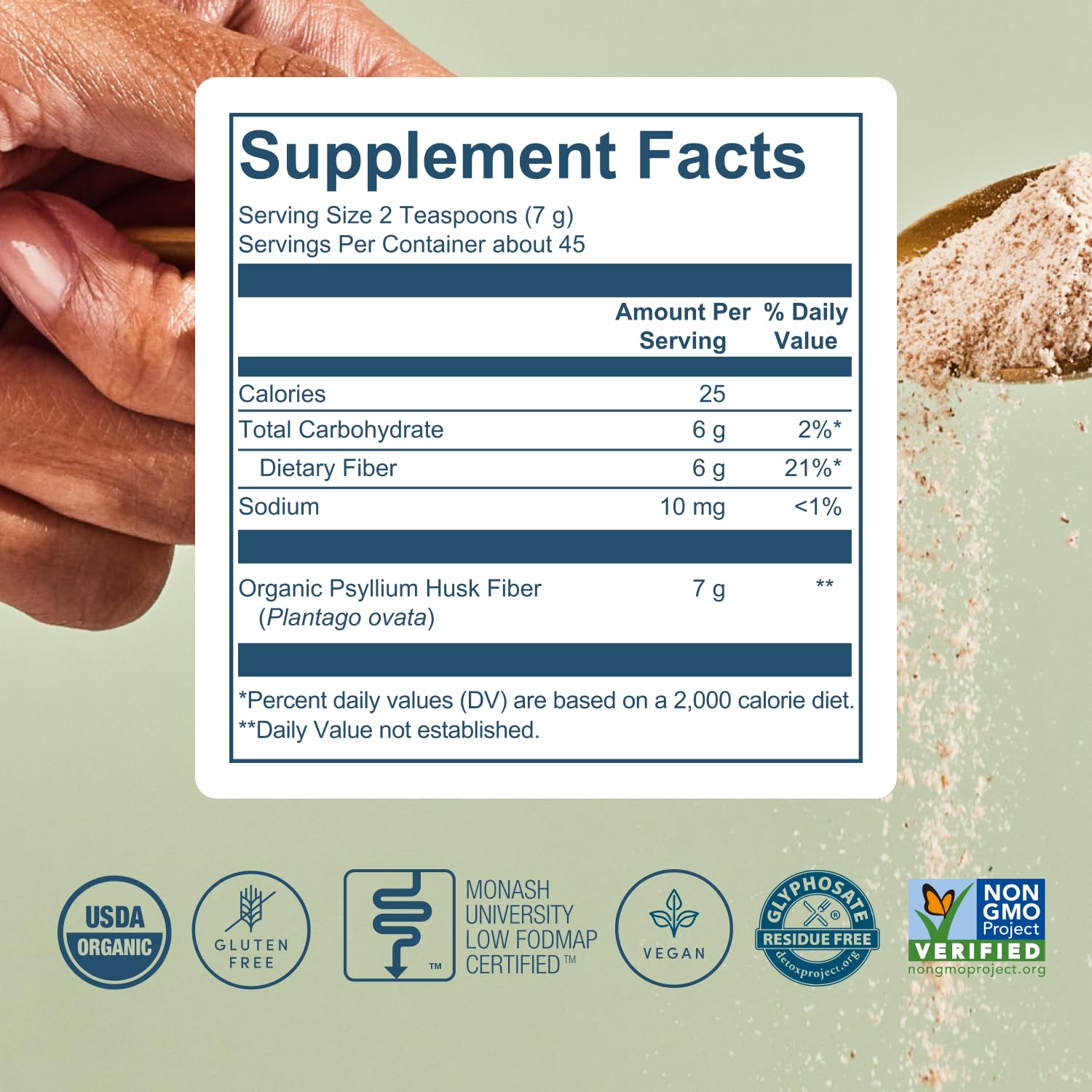 Bio.me psyllium husk fiber gel forms when mixed with water.