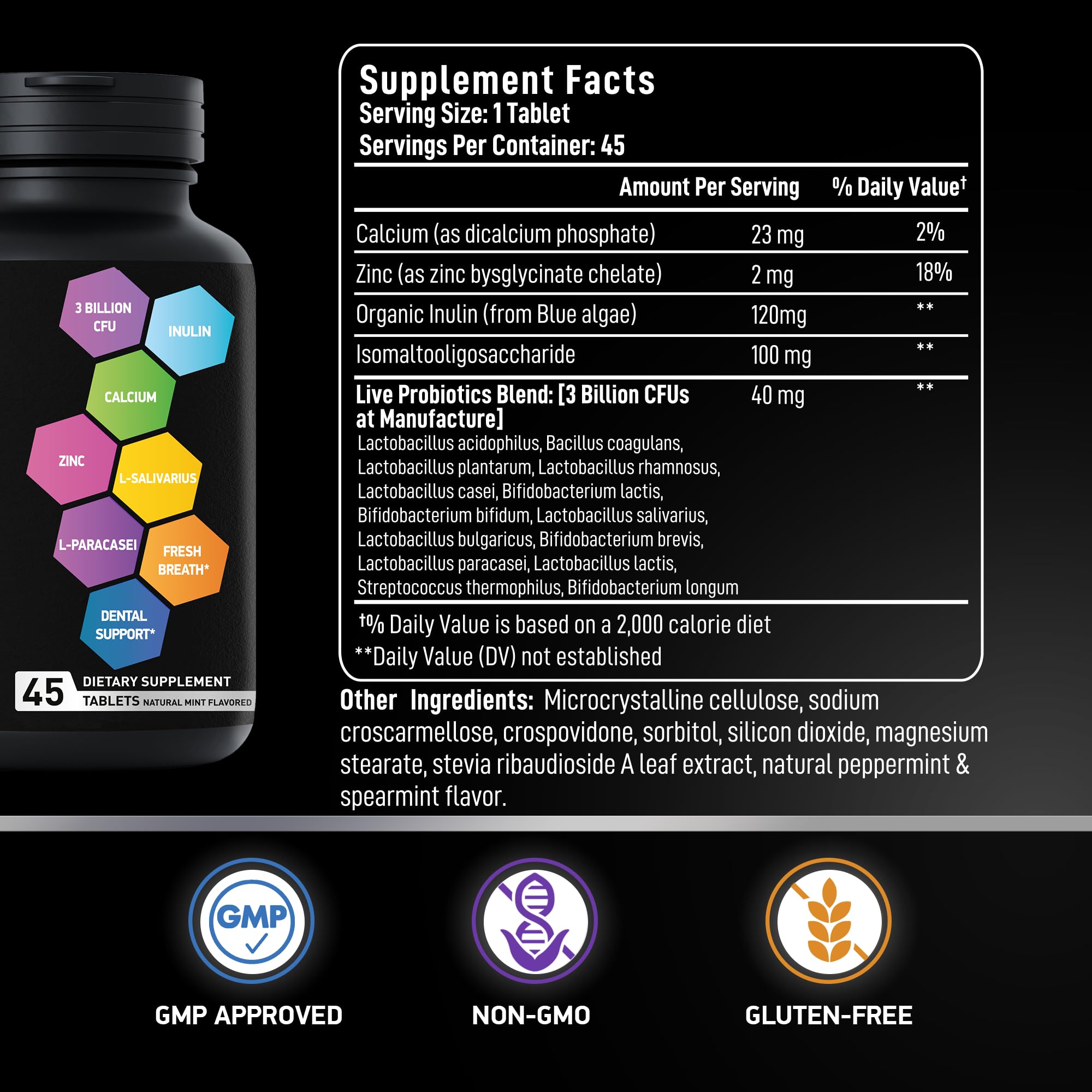 Inulin prebiotic ingredients highlighted in BIOACTIVE LABS formula.