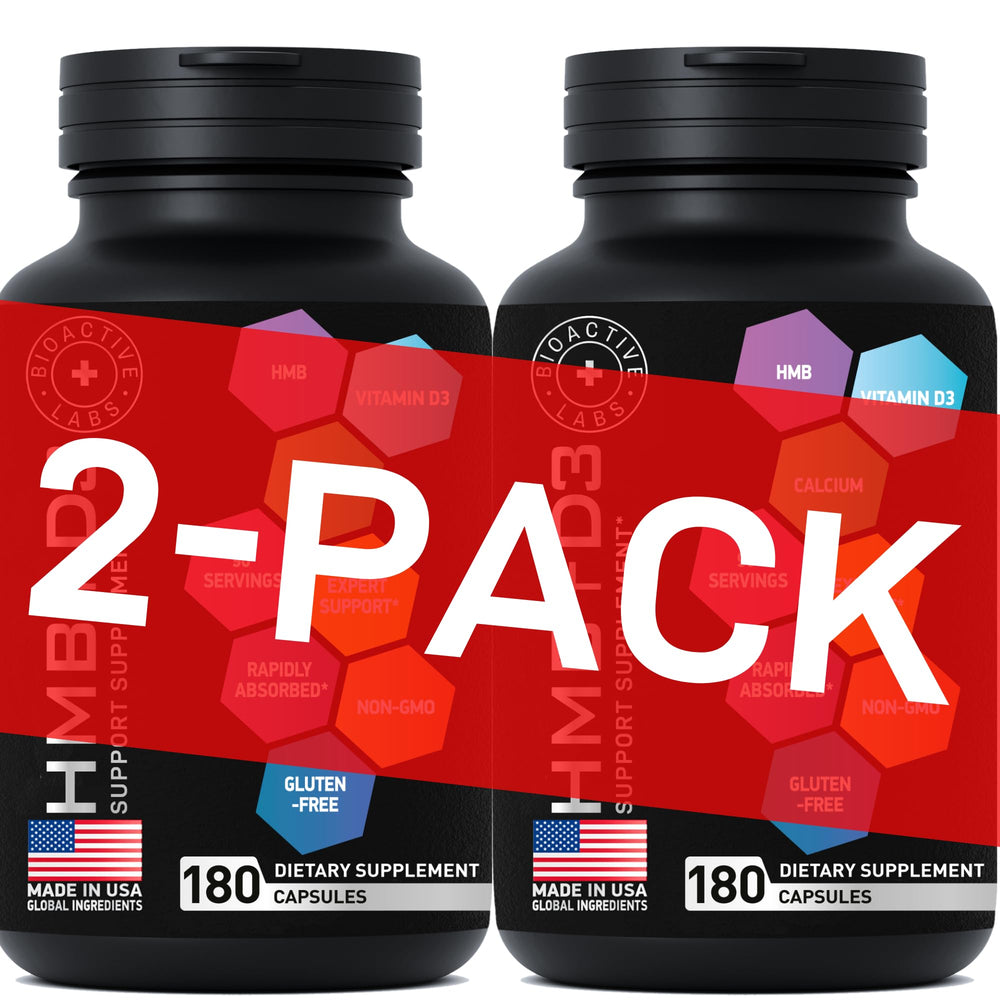 BIOACTIVE LABS HMB Vitamin D3 bottle with capsules for daily support