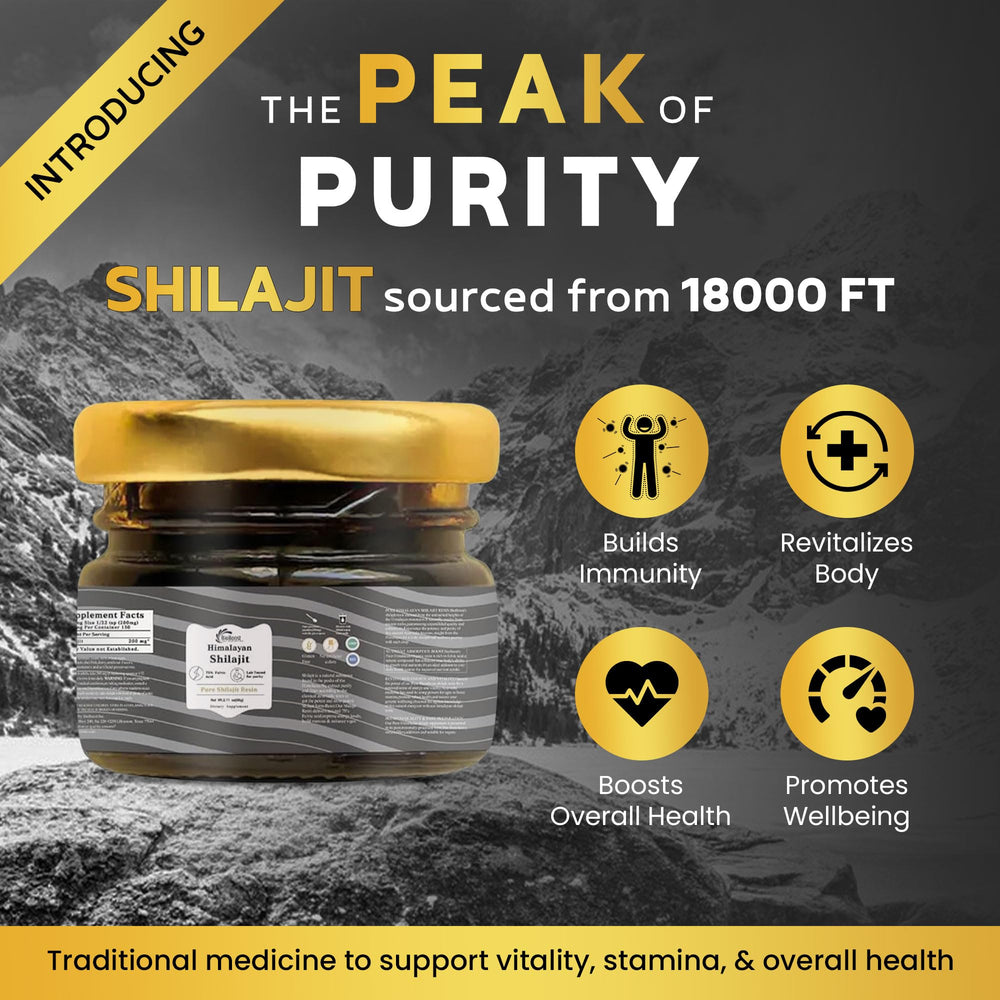BioBoost Himalayan Shilajit Resin glass jar preserves purity and freshness.