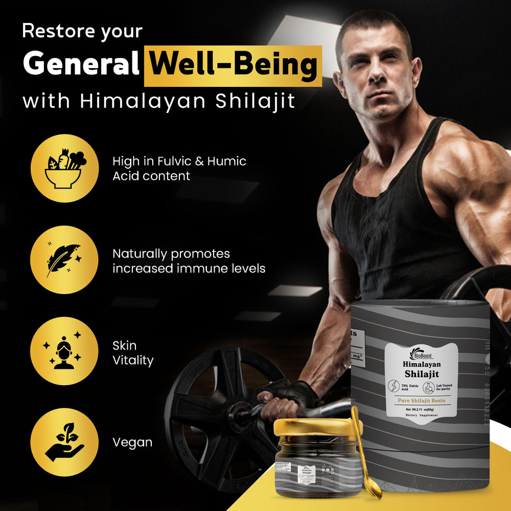 BioBoost Shilajit Resin dissolves in warm water for easy use.