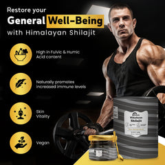 BioBoost Shilajit Resin dissolves in warm water for easy use.