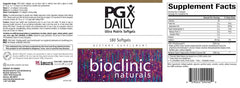 Bioclinic Naturals PGX Daily Ultra Matrix Softgels packaging image showing 180 softgels for ongoing use
