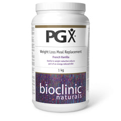 Bioclinic Naturals PGX weight loss meal replacement French Vanilla bottle for quick, satiety-friendly shakes.