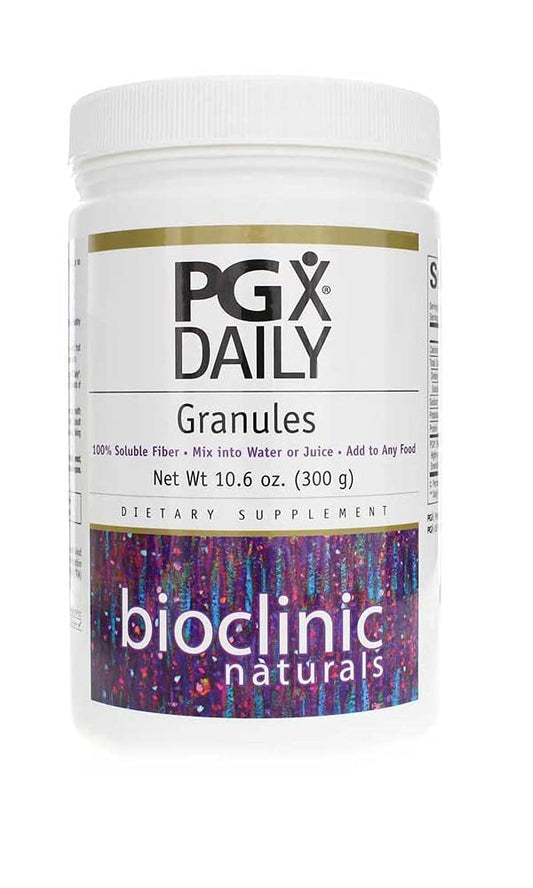 Bioclinic PGX Daily Granules bottle label for neutral flavor and 300-gram size