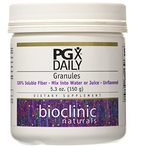 Bioclinic PGX Daily Granules unflavored powder stirred into water for easy fiber intake