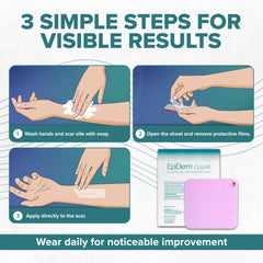 Biodermis Epi-Derm Standard Scar Sheet easy to clean and reuse over weeks.