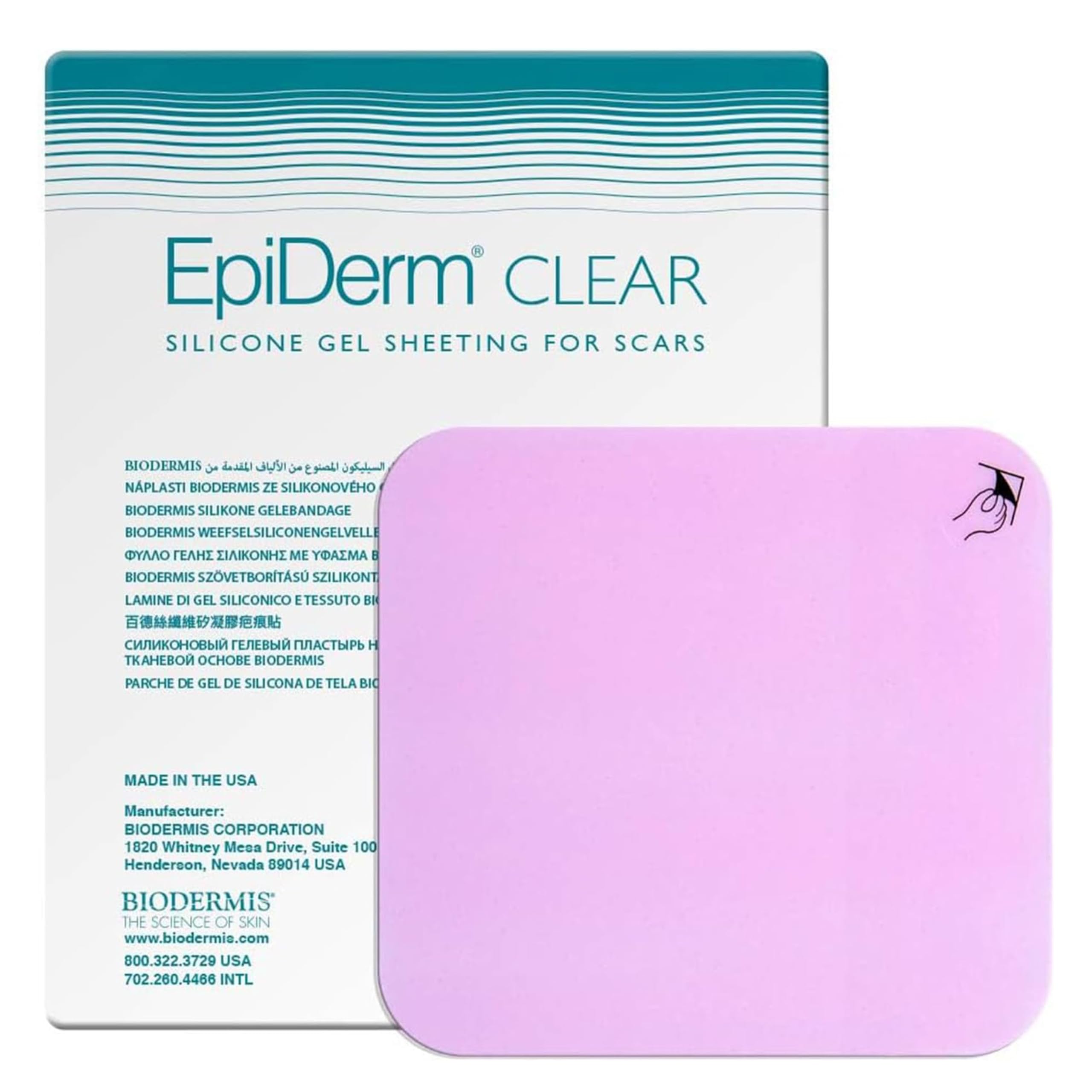 Biodermis Epi-Derm Standard Scar Sheet with soft coverage for comfortable daily wear.