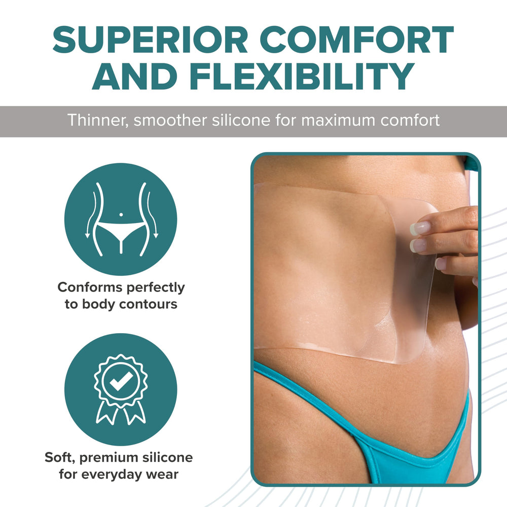 Biodermis Epi-Derm Standard Scar Sheet trimmed to fit your scar precisely.